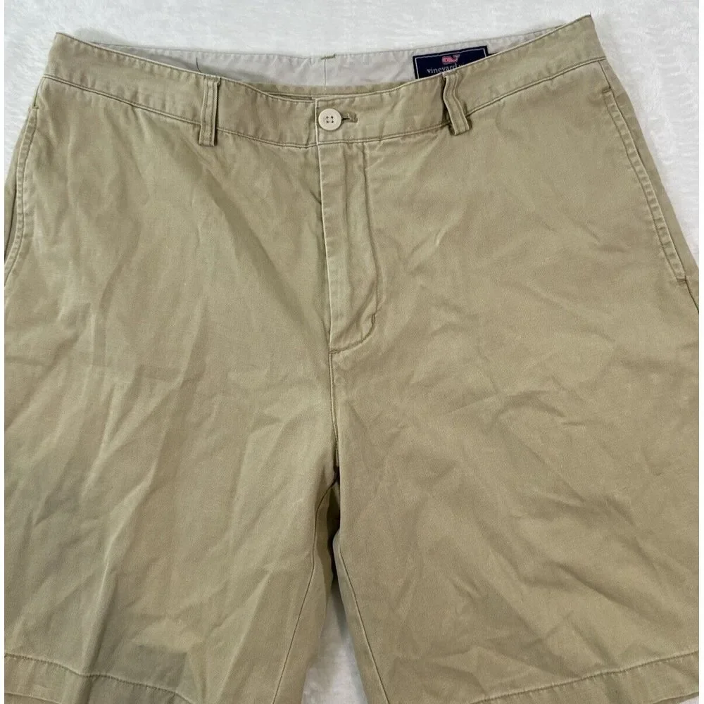 Vineyard Vines Club Short Mens Size 35 Khaki 100% Cotton 8.5